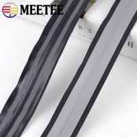 2/5M Waterproof Zipper Reflective Coil Nylon Zippers 3# 5# Grey Black Zip Outdoor Worker Garment Night Reflect Light Sewing Zips Door Hardware Locks F