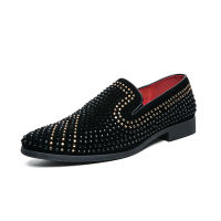 ?ขนาดพิเศษข้ามพรมแดนรองเท้าหนังผู้ชาย Slip-On รองเท้าบุรุษสังคมลำลองรองเท้าหนังรองเท้าหนังธุรกิจอังกฤษแบบใหม่2023รองเท้าหนังผู้ชาย