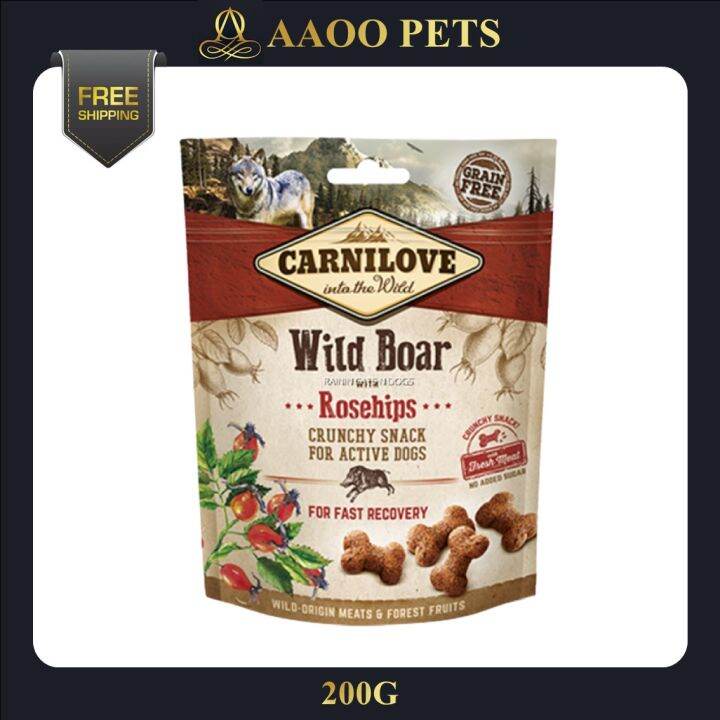 [AAOO Pets] Carnilove Wild Boar With Rosehips Crunchy Snack Dog