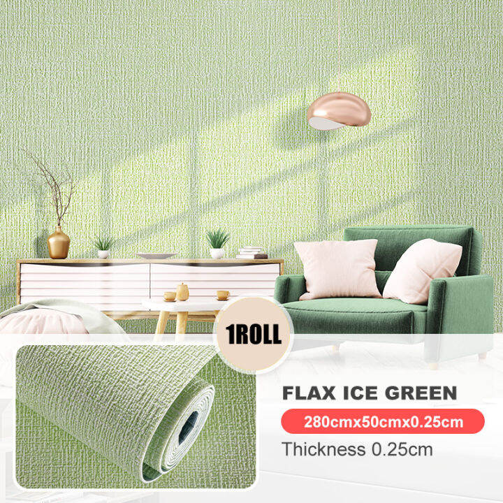 50CM x 2.8M LINEN Wallpaper Thicken Self Adhesive 3D Water Resistant ...