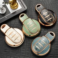 Soft TPU Car Remote Key Case Cover Protector Shell for BMW Mini Cooper F55 F56 F57 F54 F60 JCW Clubman Countryman Keychain Fob Key Chains