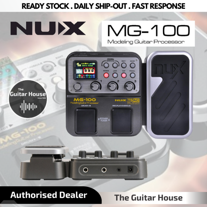 NUX MG-100 Electric Guitar Multi-Effects Processor (MG100) (MG 100 ...