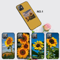 Casing หรับ iPhone 14 13 11 Pro Max 11 Mini 8+ 8 Plus EL120 Yellow flower sunflower Pattern Phone เคสโทรศัพท์ อ่อนนุ่ม TPU Shockproof Black ปก