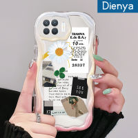 เคส Dienya สำหรับ OPPO A93 2020 F17 Pro Reno 4F Reno 4 Lite เคสแฟชั่นลายหญ้าโชคดีสีสันสดใสเนื้อครีมนุ่มเคสมือถือกันกระแทกแบบใสสร้างสรรค์เคสป้องกันซิลิโคนโปร่งใสลายกล้องถ่ายรูป