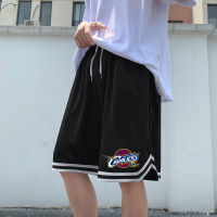 M-7XL Men Short Shorts Mens Clothing Pants Ulzzang Basketball Gym Five Sub Pants Seluar Pendek Lelaki Mens Print Drawstring Shorts Black Baggy Size Boy Student Beach Pants