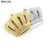 Rehoboth รถจัดแต่งทรงผม3D โลหะทองเงินมงกุฎสติ๊กเกอร์โลโก้ Rhinestone ด้านข้างป้ายอุปกรณ์ตกแต่งรถยนต์