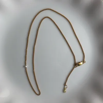 grumpy, plain necklace (single pearl collection)_สร้อยไม่รวมจี้