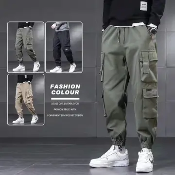 Plus Size Cargo Pants for Men Relaxed Fit Multi Pockets Outdoor