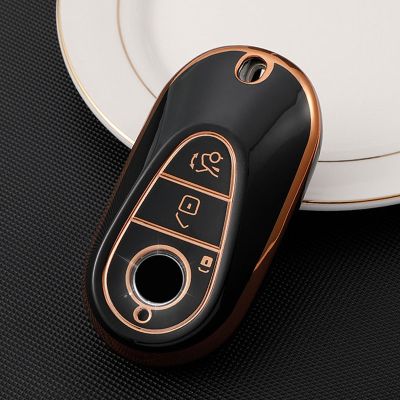 npuh TPU Car Key Case for Mercedes Benz C S Class W223 W206 S260L S350L S400L S450L S500L for Maybach S480 S580 2020 2021 2022 Cover