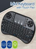 Mini Keyboard with Touch pad คีย์บอร์ดพกพา: ดำ คีย์บอร์ดบลูทูธ คีย์บอร์ด คีย์บอร์ดBluetooth