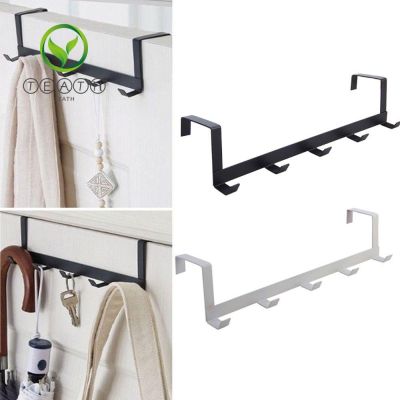 TEAK Coat Hat Towel Metal Hanger Storage Rack Over-The-Door Hanging Hook