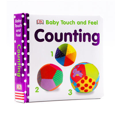 DK publishes the original English Picture Book Baby Touch and feel counting digital enlightenment learning counting childrens English Enlightenment paperboard Book touch book cant tear apart parent-child reading picture book early education and wisdom
