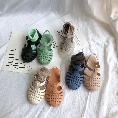 Girls Gladiator Sandals Beach Breathable Hollow Out Baby Shoes PVC Summer Kids Shoes 2022 Fashion Children Sandals Boys