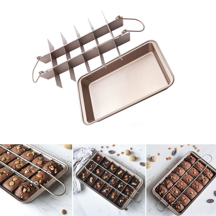 18-cavity-cake-pan-professional-bakeware-non-stick-square-lattice-chocolate-dessert-cake-mold-kitchen-brownie-baking-pan