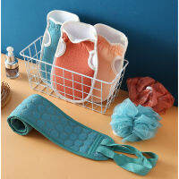 3ชิ้นเซ็ต Body Exfoliating Washcloth ถุงมือทำความสะอาดแปรงนุ่ม Home Ho ห้องอาบน้ำ Shower Ball Back Scrubber Set