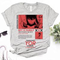 เสื้อยืดลายการ์ตูน Spy X Family เสื้อยืดแนวสตรีทเสื้อลายกราฟิกสไตล์ฮาราจูกุสำหรับผู้หญิงเสื้อผ้าลายกราฟิกแบบญี่ปุ่น