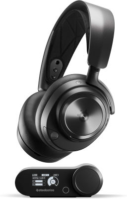 NEW SteelSeries Arctis Nova Pro Wireless Multi-System Gaming Headset - Premium Hi-Fi Drivers - Active Noise Cancellation - Infinity Power System - Stealth Retractable Mic - PC, PS5/PS4, Switch, Mobile Nova Pro PC | PlayStation