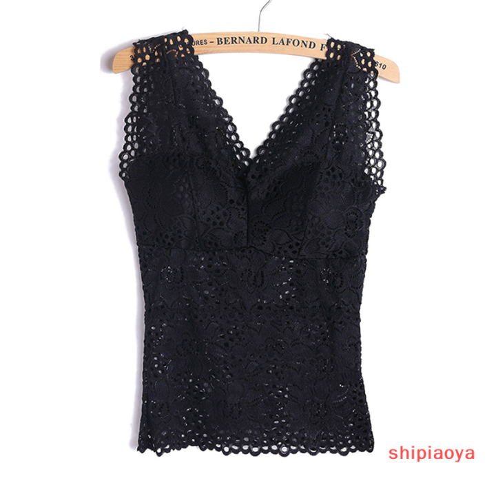 shipiaoya-guin-เสื้อบราลูกไม้คอวีขนาดใหญ่พิเศษของผู้หญิงเสื้อกล้าม