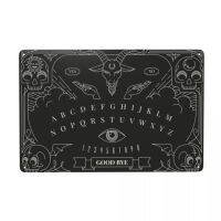กระดานโลหะ Ouija สีดำแผ่นโลหะลายสยองขวัญมอนสเตอร์ที่ตายแล้วแผ่นป้ายตกแต่งดีบุกตกแต่งสวนสวน