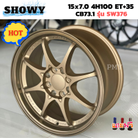 ล้อแม็กขอบ 15x7.0 4รูx100 73.1 ET+35? ยี่ห้อ SHOWY รุ่น SW376 ?(ราคาต่อ1วง)? ล้อแม็กรถยนต์ขอบ15 งานCE28 ยอดฮิต ราคาพิเศษสุดๆ พร้อมส่งฟรี