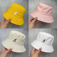 [hot]Unisex Cotton Bucket Hats Kangaroo Embroidery Panama Hat Double Sided Wear Fisherman Hat Bob Femme Fishing Hat Outdoor Sun Hats