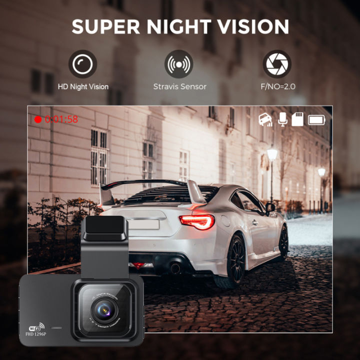ซินซู-กล้องติดรถยนต์-wi-fi-3-หน้าจอ-ips-ด้านหน้าด้านหลังคู่กล้องติดรถยนต์120-มุมกว้างกล้องติดรถยนต์ลูปควบคุมผ่านแอป