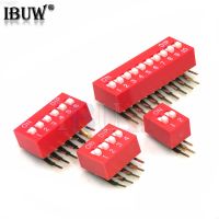 5PCS DIP Switch 2.54MM DA-02 1/2/3/4/5/6/8/10P Horizontal Dial 90 Degrees Plug-in Side Insert Bent Foot Switch WATTY Electronics