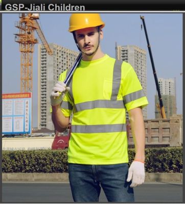♠☎Camisas Fluorescentes De Alta Visibilidade Reflexiva Segurança Camiseta Mangas Curtas Vis Blusa Topos Trabalho Construção Secagem Rápida Ternos