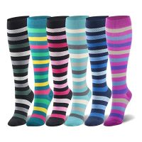 Cross-border for Compression will amazon Compression stockings socks stripe series leisure pressure socks