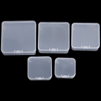 ☑▨ 9Sizes Square Plastic Transparent Storage Box Small Items Sundries Organizer Case Jewelry Beads Container Tools Accessories Box