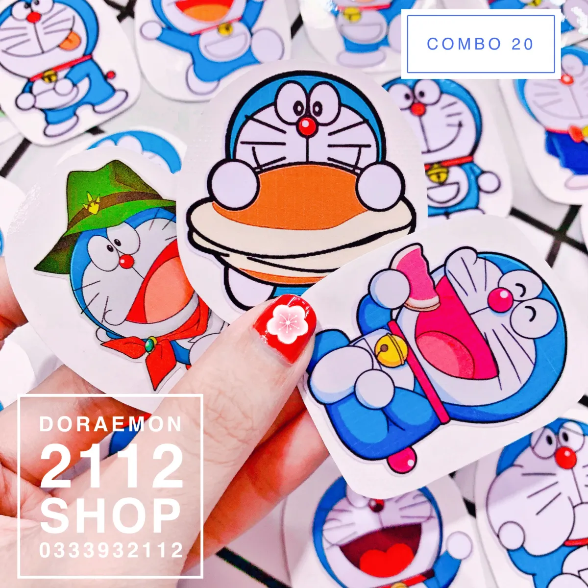 Bộ 50 hình dán sticker tem dán Doraemon | Lazada.vn