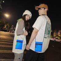 [COD] Night reflective mobile phone bag style personality satchel student casual street shoulder