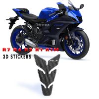 Motorcycle Accessories 3D carbon fiber Sticker For Yamaha YZF R7 R3 R6 R1 R1M Tank pad Stickers Oil Gas Protector Decoration