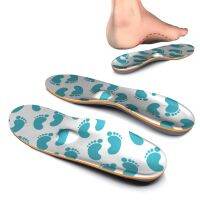 Blue Footprint Inserted EVA Orthopedic Arch Support Insoles for Flat Feet Fasciitis Heel Pain Full Length iFitna.