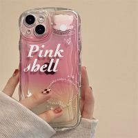 โทรศัพท์ซิลิคอนนุ่มกันตกลายตัวอักษรสีชมพูหวานเคสสำหรับ Apple iPhone 15 14 13 12 11 X XS XR Pro Max Plus เคสฝาหลังทันสมัยจาก GGQcase