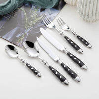 1810 flatware set high quality steak spoon Fork silverware set vintage style 6 PCs set