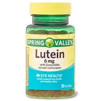 Spring Valley Lutein 6mg. with Zeaxanthin Dietary Supplement Eye Health 30 softgels.