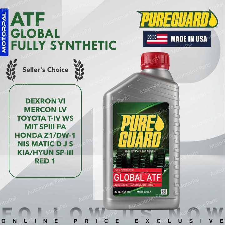 [USA] PURE GUARD GLOBAL ATF (946ML) FULLY SYNTHETIC AUTO TRANSMISSION
