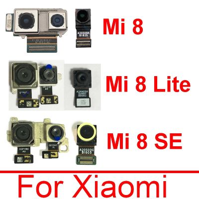 กล้องด้านหน้าและด้านหลังสําหรับ Xiaomi Mi 8 Mi8 SE Lite 8SE กล้องหันหน้าไปทางหลักโมดูล Flex Cable อะไหล่ทดแทน