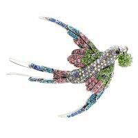 [HOT] CINDY XIANG Colorful Rhinestone Swallow Brooches for Women Beautiful Vivid Bird Animal Pin 2 Colors Available Good Gift