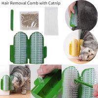 Cat Self Groomer With Catnip Soft Cats Wall Corner Massage Cat Comb Brush Rubs Itch Reliever Tickling Comb Pet Hair Removal Comb