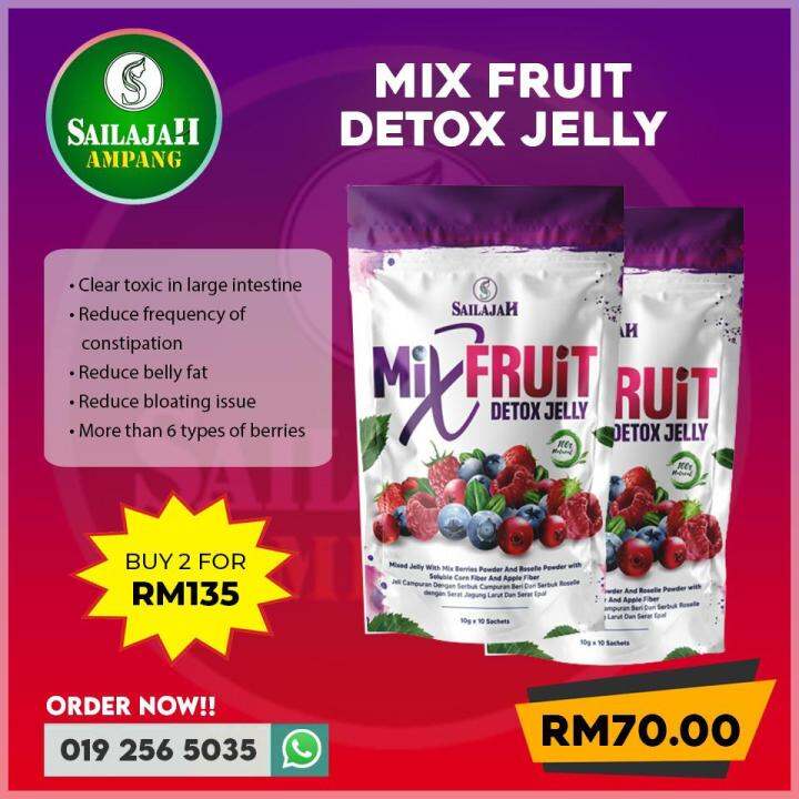 SAILAJAH MIX FRUIT JELLY + MORINGA LATTE + LIPO SAUNA WORTH OF RM49