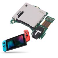 Game Cartridge Card Slot Replacement Reader Console Headphone Jack Port Socket Compatible with Switch Repair Parts