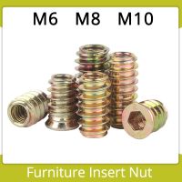 M8 M6น๊อตเฟอร์นิเจอร์ M10สังกะสีอัลลอยชุบคาร์บอนเหล็กกล้าหกเหลี่ยมนัทซ็อกเก็ตเกลีียวสลักสกรูสำหรับเฟอร์นิเจอร์ไม้