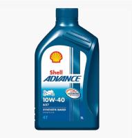 SHELL น้ำมันเครื่องรถจักรยานยนต์ กึ่งสังเคราะห์ ADVANCE 4T AX7 10W-40 1ลิตร เพิ่มแรงบิด ลดแรงสั่น