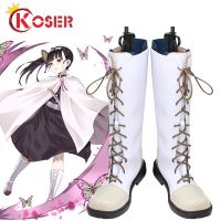 CODkuo0186 COSER KING Demon Slayer: Kimetsu No Yaiba Tsuyuri Kanao Halloween Cosplay Boots Shoes Kanao Tsuyuri Cosplay Costumes