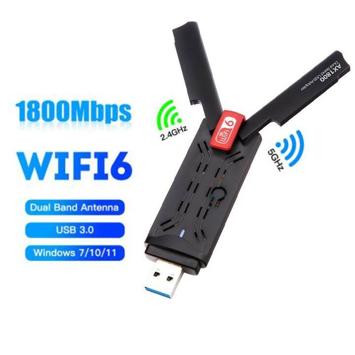 Fenvi 6 USB Adapter Dual Band AX1800 2.4G/5Ghz Wireless WiFi Dongle