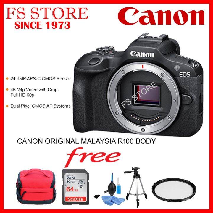 CANON ORIGINAL MALAYSIA R100 (NEW) BODY /R100 KIT(WITH RFS 18-45MM IS ...