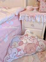 mikko co-branded large queen bed head bedroom girl heart cute dormitory cushion