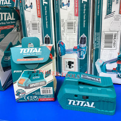 TOTAL TUCLI 2001 อะแดปเตอร์ USB สำหรับแบตลิเธี่ยม TOTAL 20V.(ไม่รวมแบต)( TUCLI2001  TUCLI -2001)